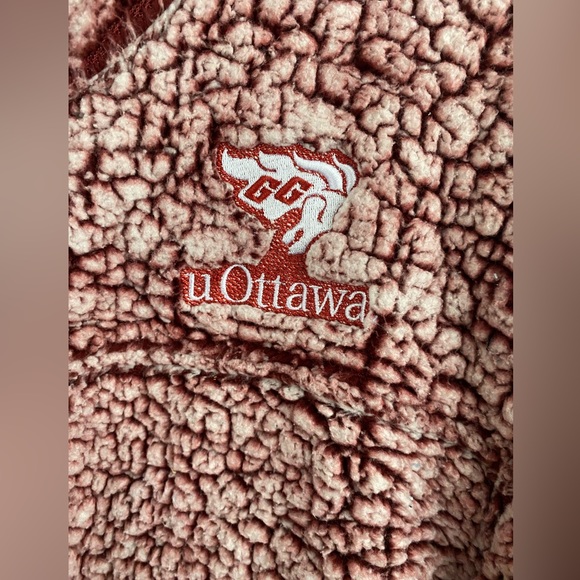 University of Ottawa Gee-Gees Women's 1/4 Zip Sherpa Top size XL - Picture 4 of 4